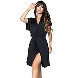 Camisola Romantic Renda Amamentação Com Robe Gestante Maternidade Pós Parto Cor-Preto-Tamanho-G