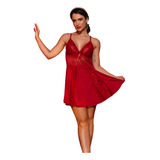 Camisola Sexy Microfibra Renda Lua De Mel Casamento Sem Bojo