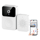 Campainha C Câmera Áudio Tempo Real Wifi Inteligente Cor Branco 110v 220v