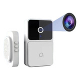 Campainha Interfone Wifi App Câmera Vídeo Audio Bidirecional Cor Branco 127 220v