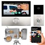 Campainha Video Porteiro Interfone Câmera Noturna Tela Lcd 1080p Touch Wifi Smart App Celular