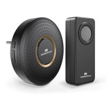 Campainha Wireless Sem Fio Preta Bivolt Casa Comfort Door