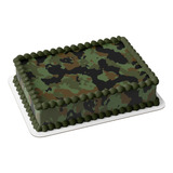 Camuflagem Militar Papel De Arroz P Bolo C Faixa Lateral