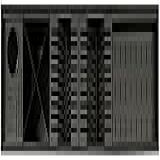 Canal Equipado Aço Inox 120cm Black Matte