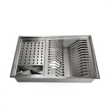 Canal Organizador Cozinha Calha Inox 304 3 Módulos Tubrax