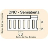 Canaleta Dnc Semi aberta 50x5 2 Metros Cinza Médio Elesys