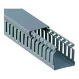 Canaleta Recorte Aberto 30x80mm 2 Metros Cinza Dutoplast