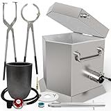 CANALHOUT Kit De Forno De Derretimento De Propano De 7 KG 15 Lbs Com Duas Pinças E Cadinho Fornalha De Fundição De Metal Para Fundição De Ouro Prata E Alumínio Ferramenta De Fundição De Fundição De