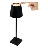 Candeeiro De Mesa Led Recarregável Sem Fios Estrutura Preta 110v 220v Ds