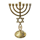 Candelabro Menorah Importado Estrela De Davi 21 Cm