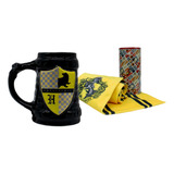 Caneca 3d 500ml Cachecol Hogwarts Lufa Lufa Harry Potter