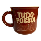 Caneca 3d Personalizada Retrô 340ml Marrom Café Cerâmica