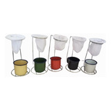 Caneca Ágata Esmaltada Suporte Mini Coador Kit 12unidades