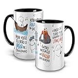 Caneca Alça E Inter Preta Meme Flork Bebo O Mar De Canudinho 
