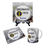 Caneca Azulejo Mouse Pad Personalizado Profissão Presente
