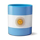 Caneca Bandeira Argentina Copa Do Mundo Futebol Países Azul