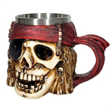 Caneca Chopp Medieval Cranio Caveira Viking