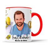 Caneca Com Caricatura Personalizada Ícones Alça