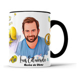 Caneca Com Caricatura Personalizada Profissões Alça