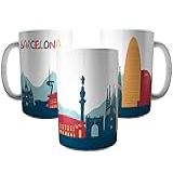 Caneca Da Cidade De Barcelona Espanha Lembrança Spain