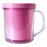 Caneca De Acrílico P Personalizar Porta Foto Rosa Kit C 10