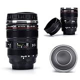 Caneca De Café Com Lente De Câmera Com Tampa Xícara De Café De Viagem Copo Isolado De Aço Inoxidável Para Amantes Presentes De Dia Dos Namorados Presentes De Fotógrafo Criativo Presente De