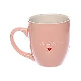 Caneca De Cerâmica Multiuso Estampa Coração Rosa 300 ML CANC087 RS Western