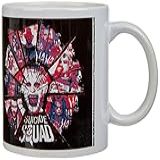 Caneca De Cerâmica Rachada Do Esquadrão Suicida DC Comics Multicolorida