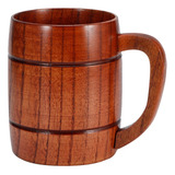 Caneca De Cerveja Com Alça De Madeira Água Vinho Chá Caf