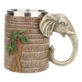 Caneca De Cerveja De Madeira Copo De Aço Inoxidável De