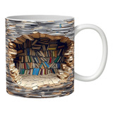 Caneca De Estante 3d Um Copo De Prateleira De Biblioteca D
