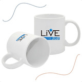 Caneca De Porcelana Branca Resinada P Sublimação Kit Com 12