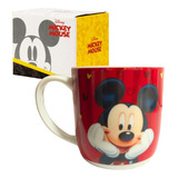 Caneca De Porcelana Disney Mickey Mouse 300ml Café Chá
