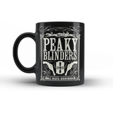 Caneca De Porcelana Preta Peaky Blinders Mega Oferta 