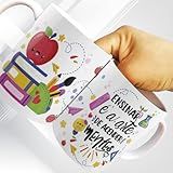 Caneca Ensinar é A Arte De Abrir Mentes Dia Dos Professores Personalizada Branca Cerâmica 325ml