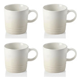 Caneca Espresso Cerâmica 100ml Le Creuset Meringue 4 Und