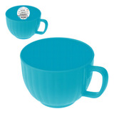 Caneca Jumbo Pote Caldo Sopa Cereal Tigela Cumbuca Azul