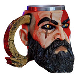 Caneca Kratos 3d God Of War 4 Game Resina Chopp Coleção