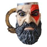 Caneca Kratos 3d God Of War 4 Game Resina Chopp Coleção