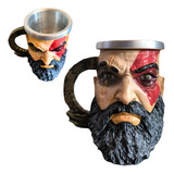 Caneca Kratos 3d God Of War 4 Game Resina Chopp Coleção