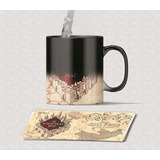 Caneca Magica Porcelana Harry Potter Mapa Maroto 325ml