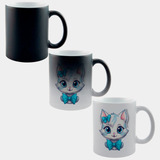 Caneca Mágica Sl10 Gatinha Fofa Laço Gravata