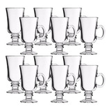 Caneca Para Cappuccino Taça Xícara De Vidro 230ml 12 Peças Cor Transparente