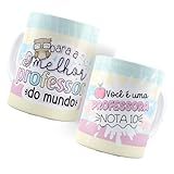 Caneca Para O Melhor Professora Do Mundo Você é Uma Professora Nota 10 Dia Dos Professores Personalizada Branca Cerâmica 325ml