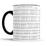 Caneca Partitura Hino 248 CCB Glória Aleluia Sinto Jesus
