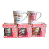 Caneca Personalizada Dia Das Mães Kit 5 Pçs Caixinha 250ml