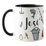 Caneca Personalizada Masculina De Pesca Pescador Com O Nome