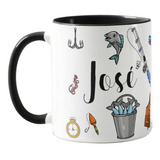 Caneca Personalizada Masculina Pescaria Com Nome