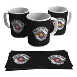 Caneca Polícia Militar São Paulo Brasão Distintivo Insígnia