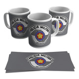 Caneca Polícia Militar São Paulo Sp Brasão Distintivo